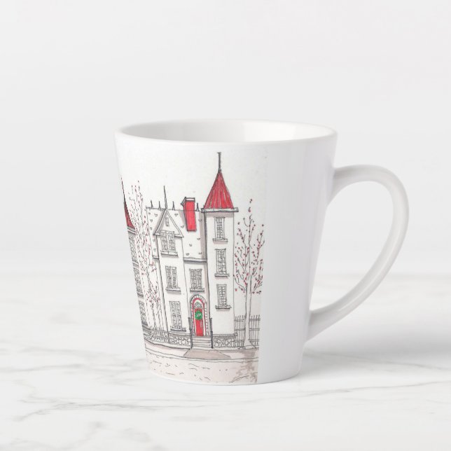 Cité victorienne Noël Petite Mug Latte (Droite)
