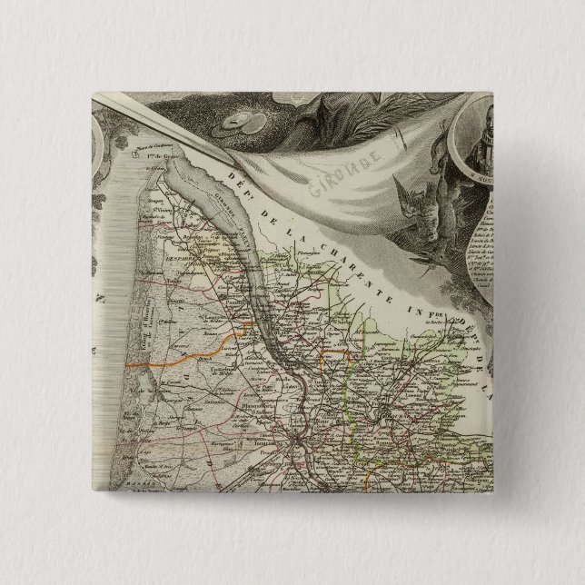 Cities 2 Inch Square Button (Front)