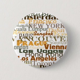 Cities Around the World 2 Inch Round Button