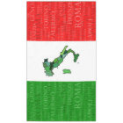 Cities, Map, and Flag of Italy