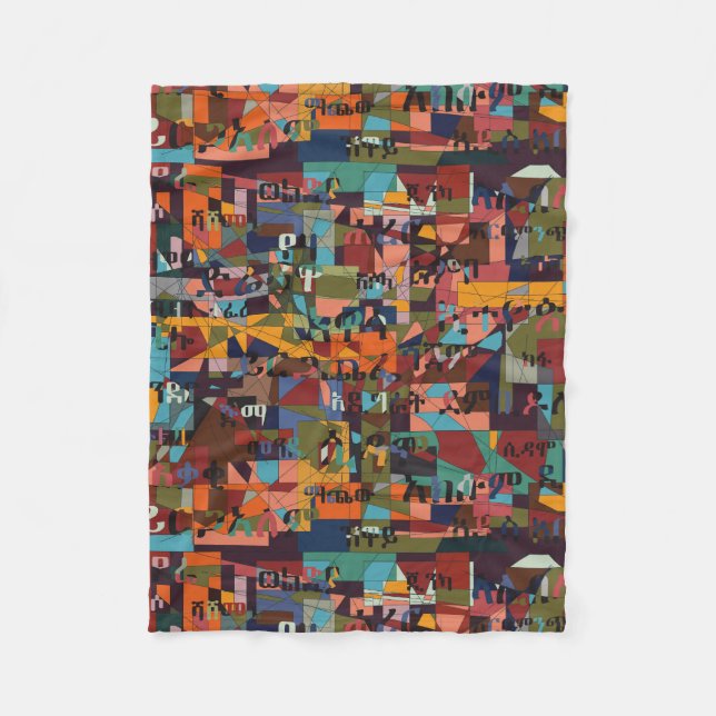 Cities of Ethiopia Fleece Blanket (Front)
