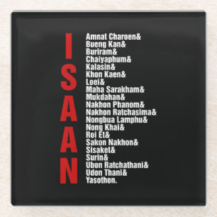 Cities of Isaan, Thailand Glass Coaster