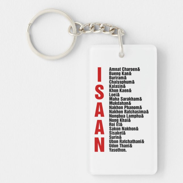 Cities of Isaan, Thailand Keychain (Front)
