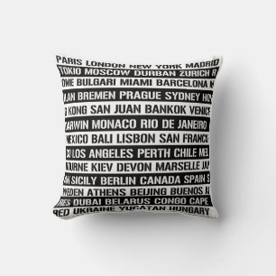 Cities of the World Throw Pillow
