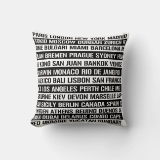 Cities of the World Throw Pillow
