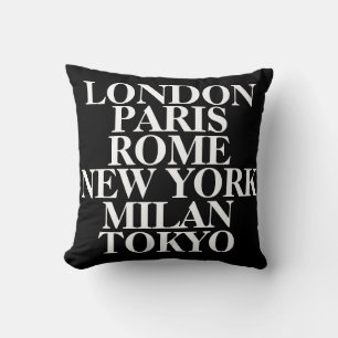 Cities of the World Throw Pillow