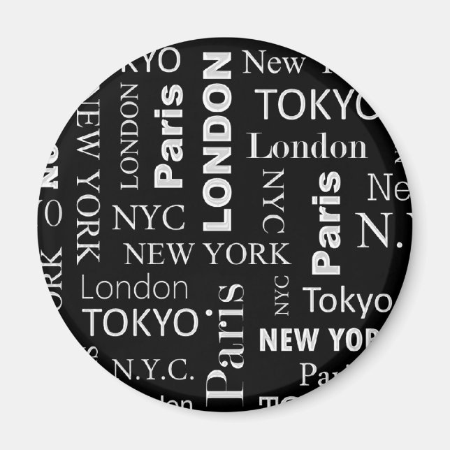 Cities Stylish Magnet (Front)