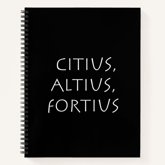 Citius altius fortius notebook (Front)
