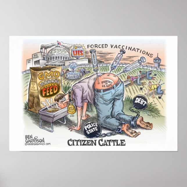 Citizen Cattle 19" x 13", Poster Semi brillant (Devant)