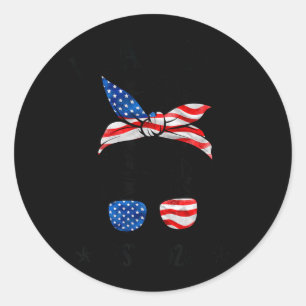 Citizen Est 2026 New Citizenship American USA Girl Classic Round Sticker