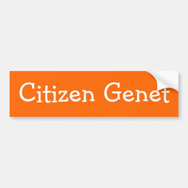 Citizen Genet Bumper Sticker (Front)