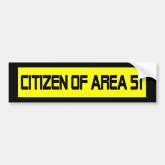 Citizen Of Area 51 Bumper Sticker