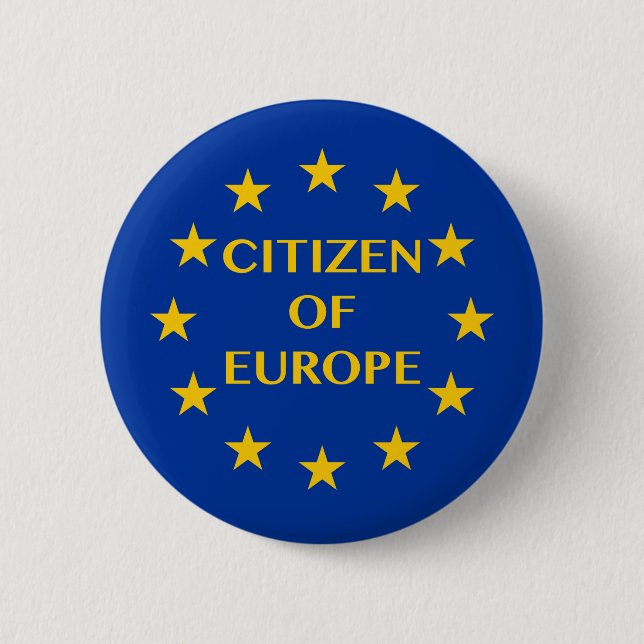 Citizen of Europe 2 Inch Round Button (Front)