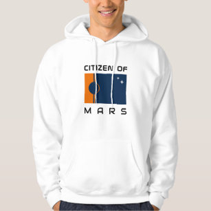 Citizen of Mars Hoodie with Martian Flag