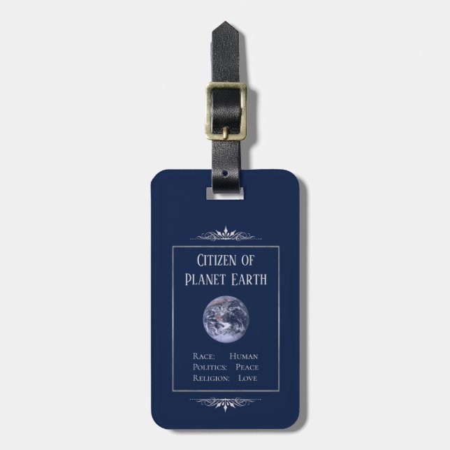 Citizen of Planet Earth Luggage Tag (Front Vertical)