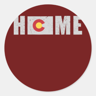 Citizen Proud America State Flag US Home Colorado Classic Round Sticker