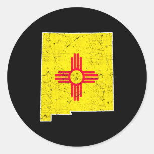 Citizen Proud America State Us Distressed Map New  Classic Round Sticker