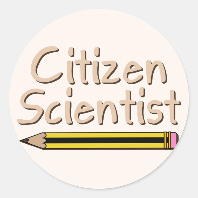 Citizen Scientist (Pencil) Classic Round Sticker (Front)