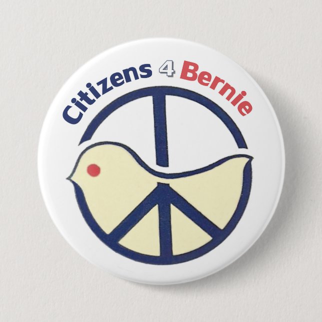 Citizens 4 Bernie 3 Inch Round Button (Front)
