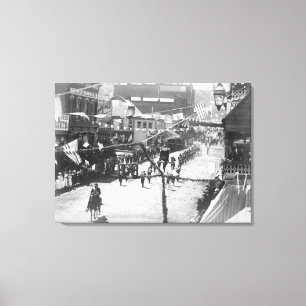 Citizens of Deadwood Celebrate Completion of 2 Canvas Print