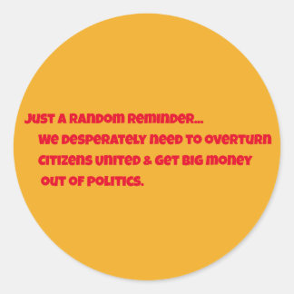 Citizens United Round Sticker