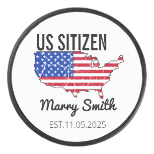 Citizenship Day American  – Proud to Be an America Hockey Puck