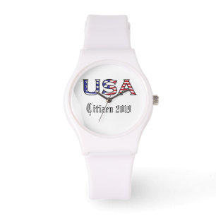 Citizenship Year USA Stars and Stripes Watch