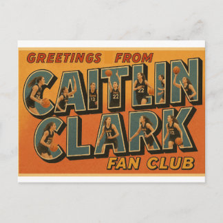 Citlin Clark Fan Club Vintage-Style Postcard