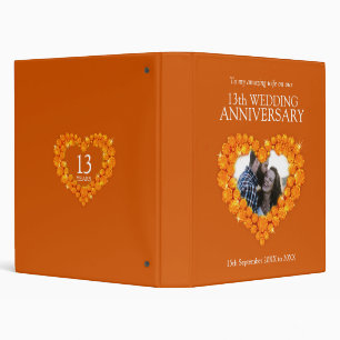Citrine 13th wedding anniversary photo binder