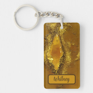 Citrine and Gold Inspired Keychain (02)