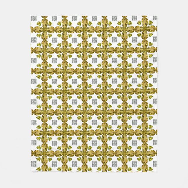 Citrine Clover Fleece Blanket (Front)
