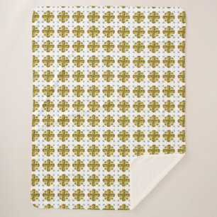 Citrine Clover Sherpa Blanket