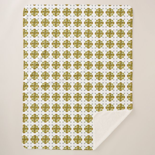 Citrine Clover Sherpa Blanket (Front)