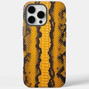 Citrine Coating: Yellow Snake Texture iPhone 16 Pro Max Case