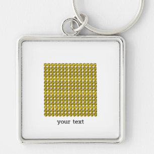 Citrine Gemstone Art, Yellow Keychain