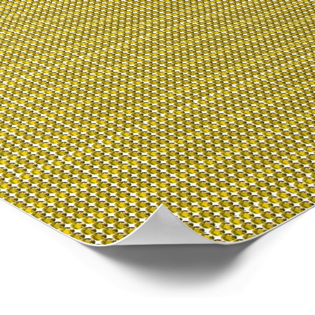 Citrine Gemstone Art, Yellow Poster (Corner)
