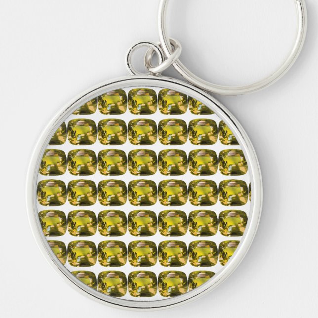 Citrine Gemstone Yellow Keychain (Front)
