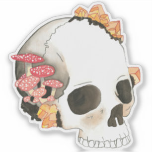 Citrine & Mushrom Skull