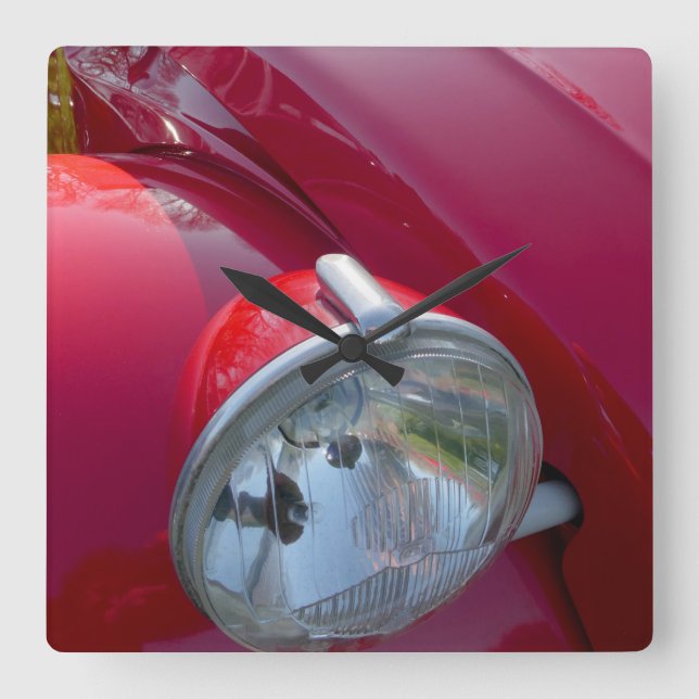 Citroë  2CV, vintage french car. Square Wall Clock (Front)