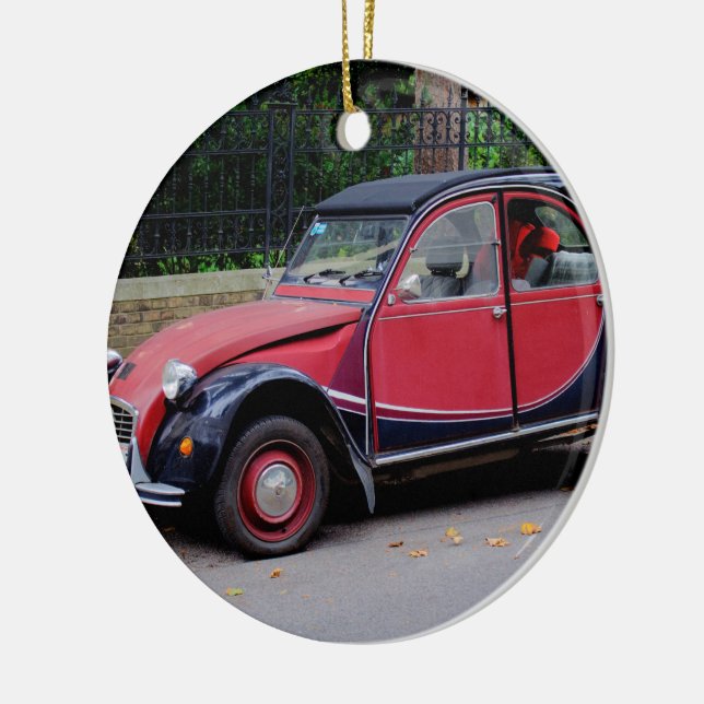 Citroen 2 CV Charleston Ceramic Ornament (Left)