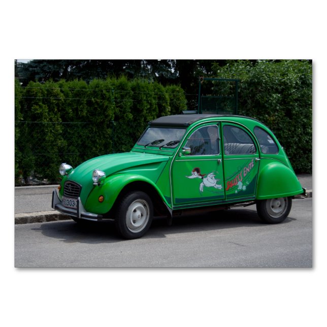 Citroen 2 CV Sauss Ente Table Number (Front)