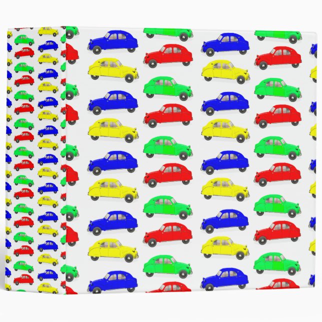 Citroen 2 CV Tiled Pattern Binder (Front/Spine)