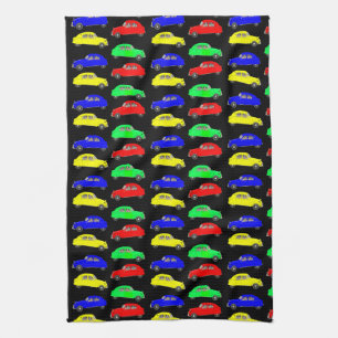Citroen 2 CV Tiled Pattern Kitchen Towel