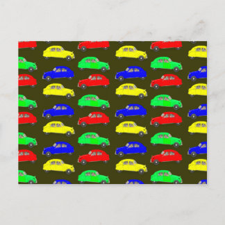 Citroen 2 CV Tiled Pattern Postcard
