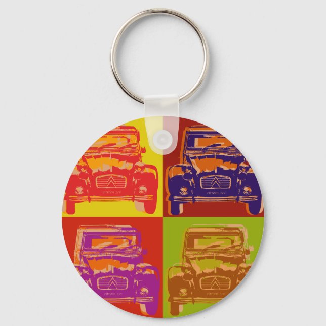 Citroen 2CV 1 Keychain (Front)