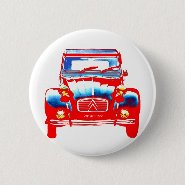 Citroen 2CV 2 Inch Round Button (Front)