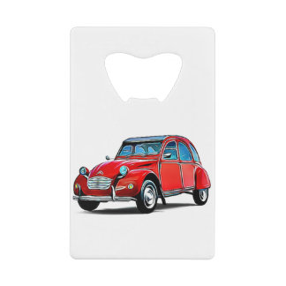 Citroen 2CV Cartoon Credit Card Bottle Opener