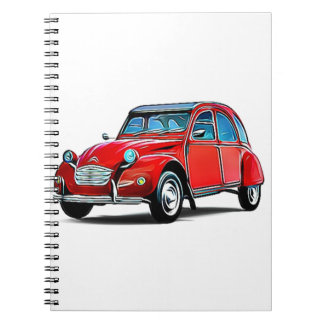 Citroen 2CV Cartoon Notebook