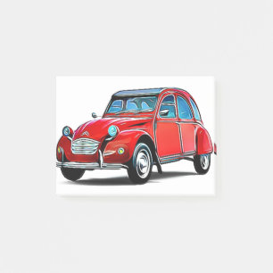 Citroen 2CV Cartoon Post-it Notes