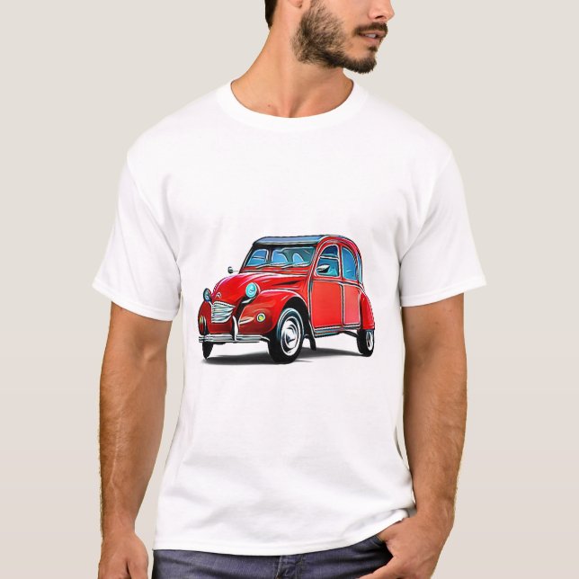 Citroen 2CV Cartoon T-Shirt (Front)